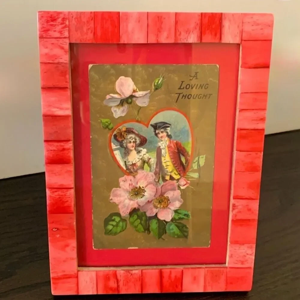 Red Mosaic Tile 4x6” Handmade Photo Frame